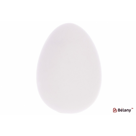 Пасхальное яйцо (декор) 17 см "Egg for christs day" флоковое напыление, белый