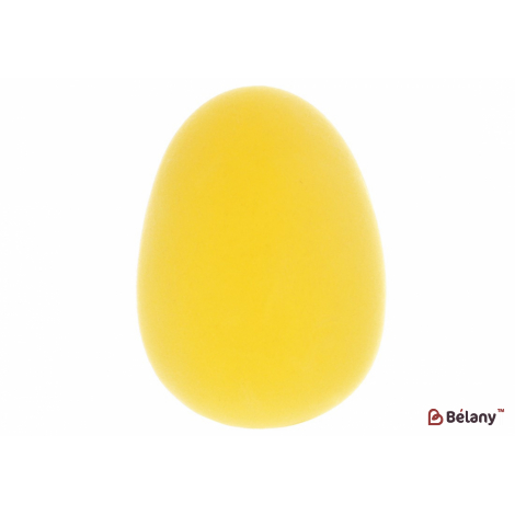 Пасхальное яйцо (декор) 13 см "Egg for christs day" флоковое напыление, желтый