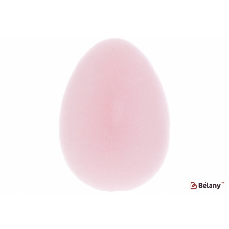 Пасхальное яйцо (декор) 13 см "Egg for christs day" флоковое напыление, розовый