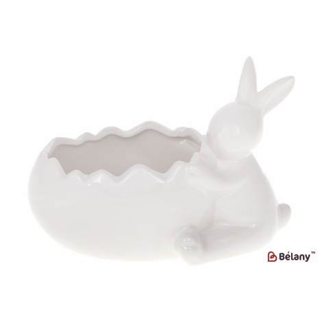 Кашпо (декор) 20 см " White Rabbit", белый