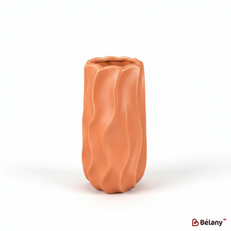 Керамічна ваза "Linely" оранж.