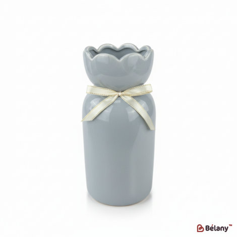 Керамічна ваза "Castle L" сіра