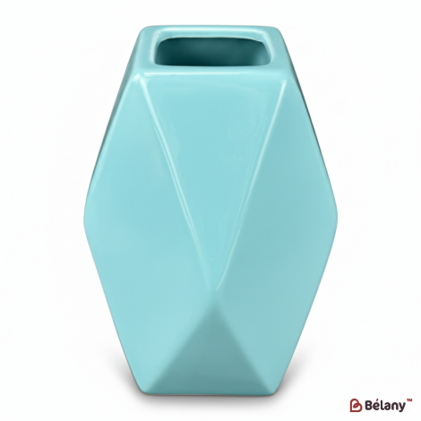 Ваза керамічна "Prism" блакитна