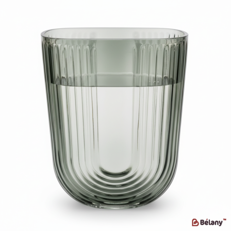 Скляна ваза "Spiral S" сіра