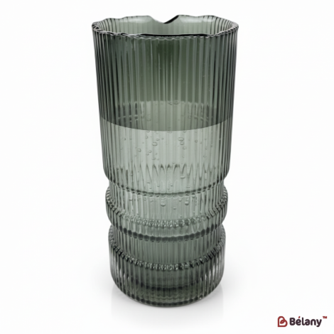 Скляна ваза "Tuby M" сіра