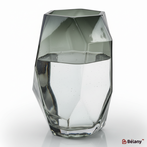 Скляна ваза "Octa S" сіра
