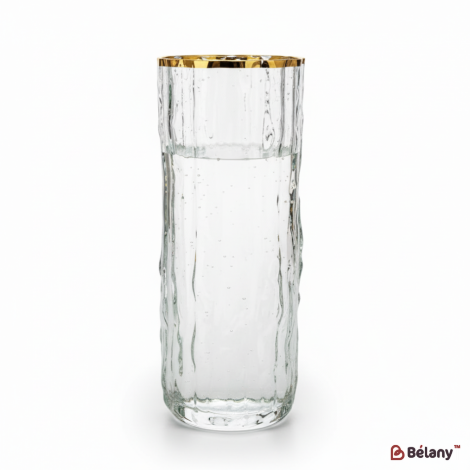 Скляна ваза "Golden side M" прозора