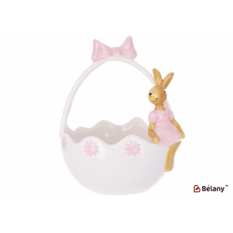 Керамическое кашпо (сахарница) 18,5 см "Cute bunny"