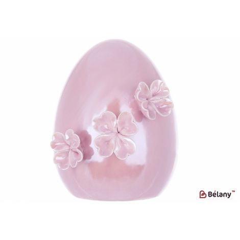 Пасхальное фарфоровое яйцо(декор) 10 см "Easter joy", розовый перламутр