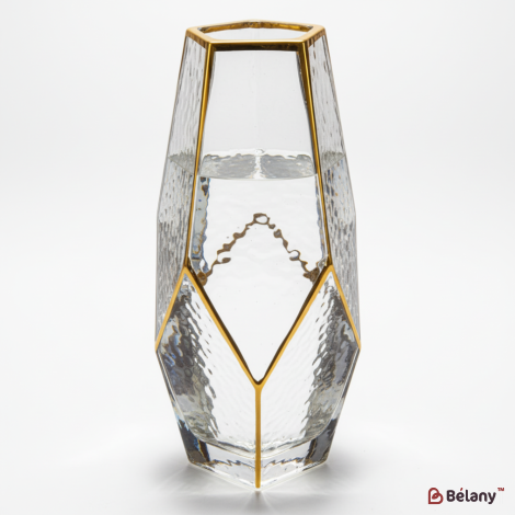 Стеклянная ваза "Poly M" матовая