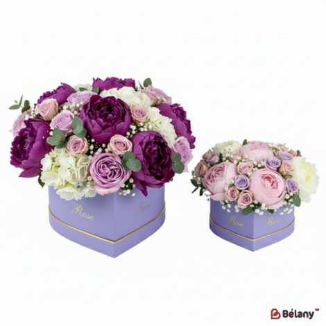 Коробка у формі серця "Deep love" лилова
