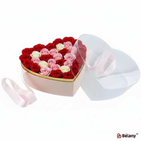 Коробка у формі серця "Be lovely" рожева