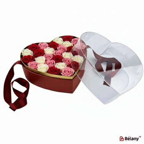 Коробка у формі серця "Be lovely" червона