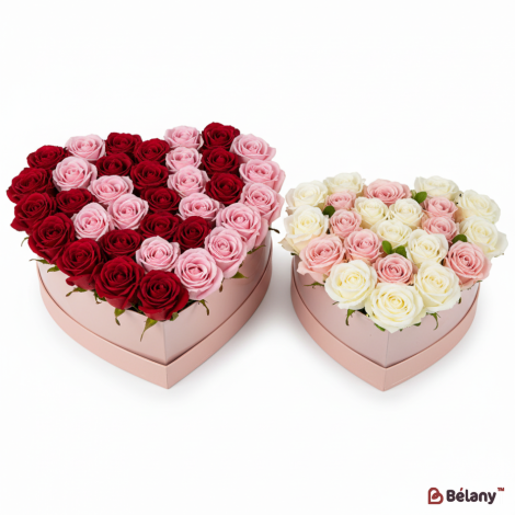 Коробка у формі серця "Biggy" рожева