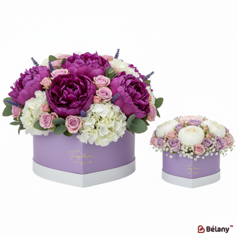 Коробка у формі серця "Ladies" бузкова