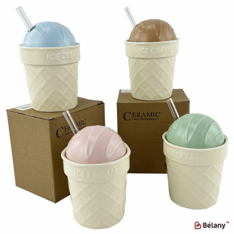 Керамические чашки "Horn" набор из 4шт.