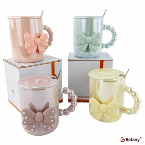 Керамические чашки "Ribbon" набор из 4шт.