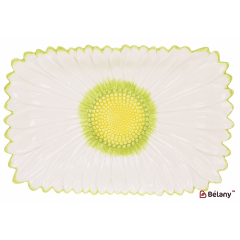 Керамическое прямоугольное блюдо 33.5 см  "Nyasha", белый