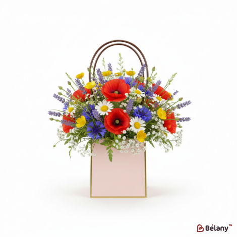 Сумка для цветов "Gold Kant #3" розовая