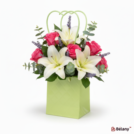 Сумка для цветов "Romby" салатовая