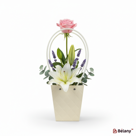 Сумка для цветов "Longtail" ванильная