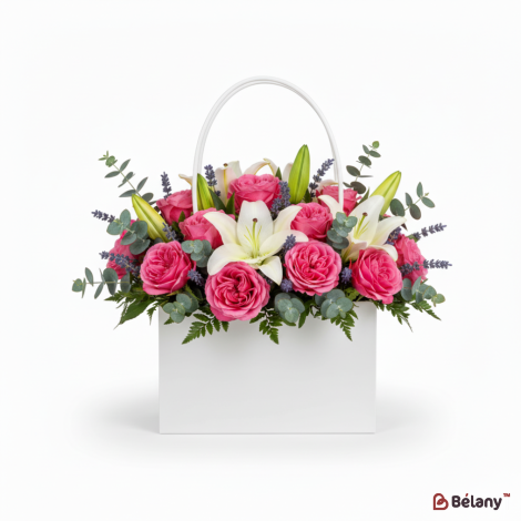 Сумка для цветов "Smooth" белая