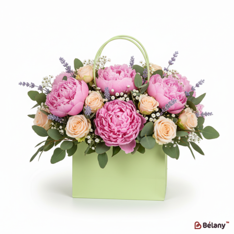 Сумка для цветов "Smooth" салатовая