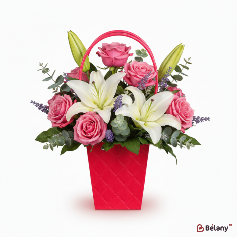 Сумка для цветов "Longtail" красная