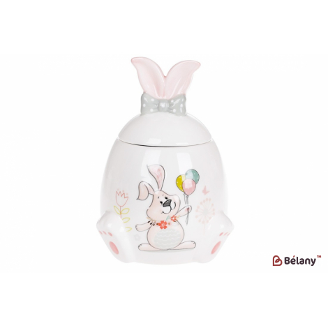 Керамическая банка 19 см "Merry fellow" ,белый