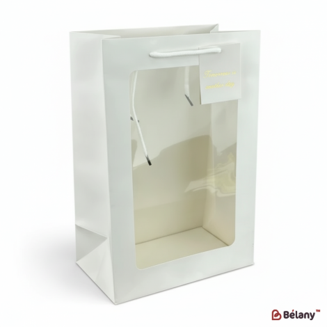 Сумка для цветов "Midnight" белая