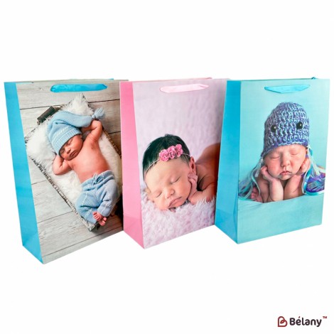 Подарочный пакет "Newborn baby" L микс