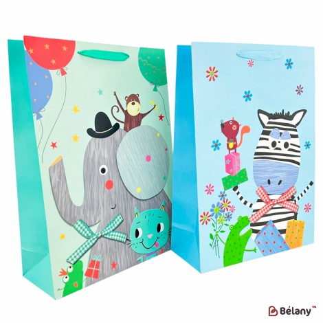 Подарочный пакет "Magic zoo" L  микс