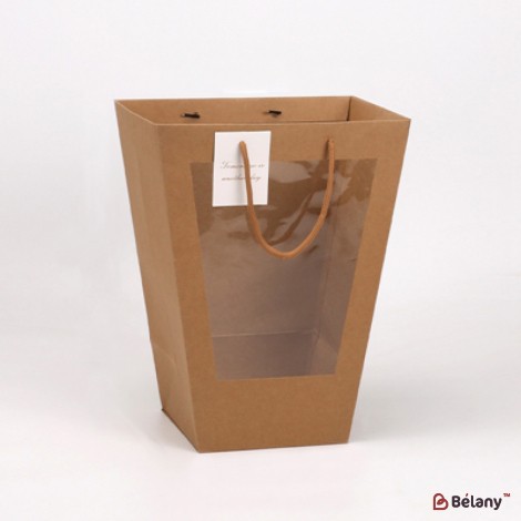 Сумка для цветов "Flora purse" крафт L