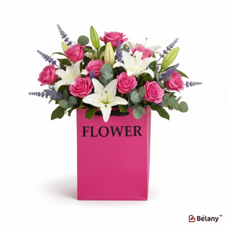 Сумка для цветов "Simplex" фуксия Long