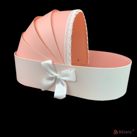 Коробка для цветов "Люлька" Розовая с дефектами