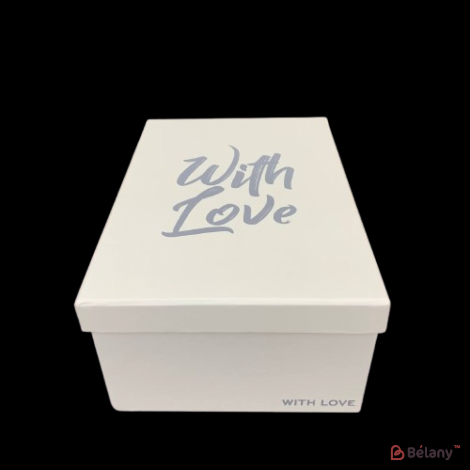 Подарочная коробка "With love" белая с дефектами