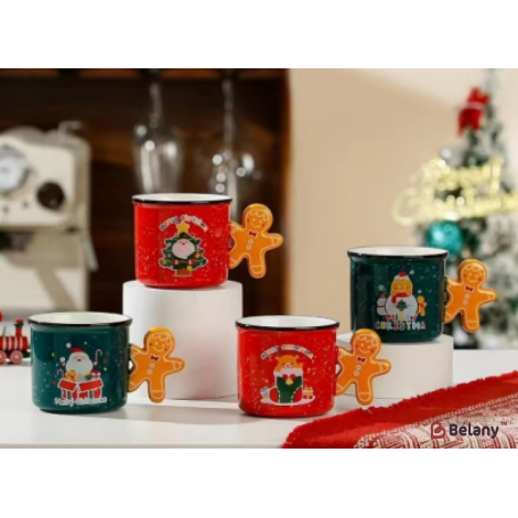 Набор из 4 кружек "Печенье" 360мл