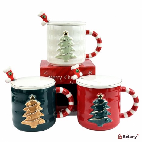Набор из 3 кружек "Christmas free" 530мл