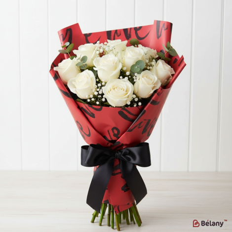 Пленка для цветов "Graffiti hearts" #05