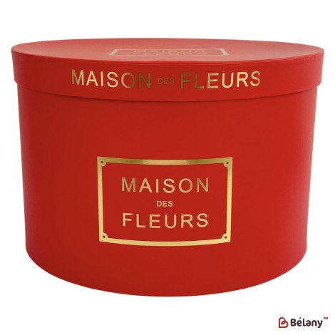 Круглая коробка "Maison Fleurs" красная