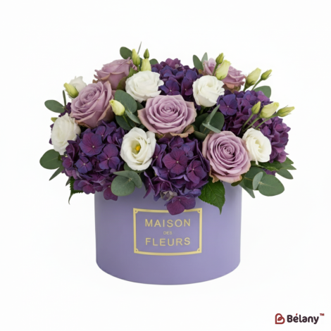 Круглая коробка "Maison Fleurs" лиловая