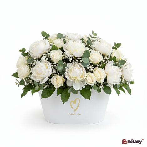 Сумка для цветов "Tiny Bag" белая