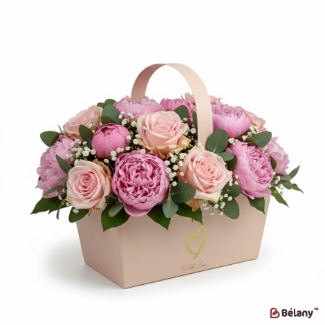 Сумка для цветов "Fairy Tale" розовая