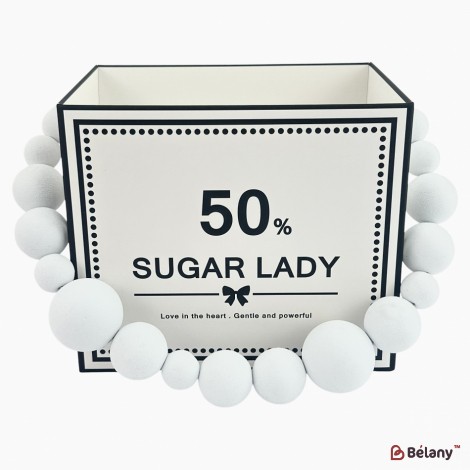Сумка для цветов "Sugar Lady" белая