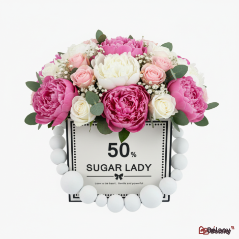 Сумка для цветов "Sugar Lady" белая