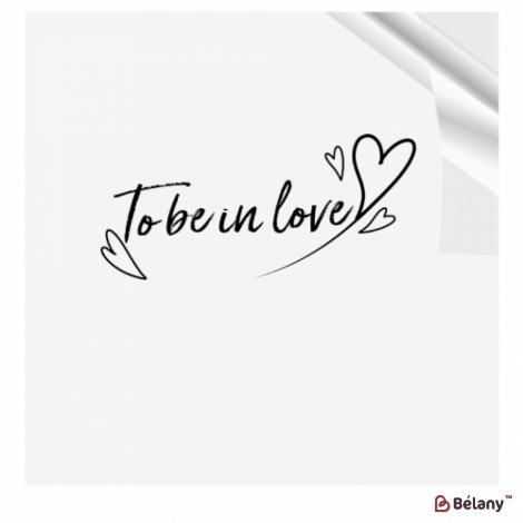 Калька прозрачная "To be in love" чорная