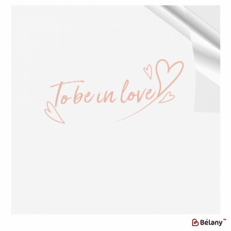 Калька прозрачная "To be in love" розовая