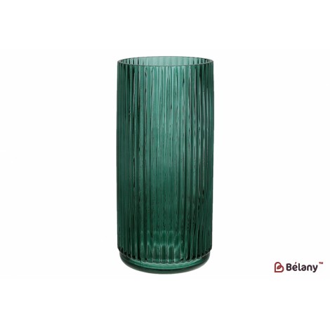 Ваза стеклянная Emerald D11.5* 25см, цвет - изумруд.