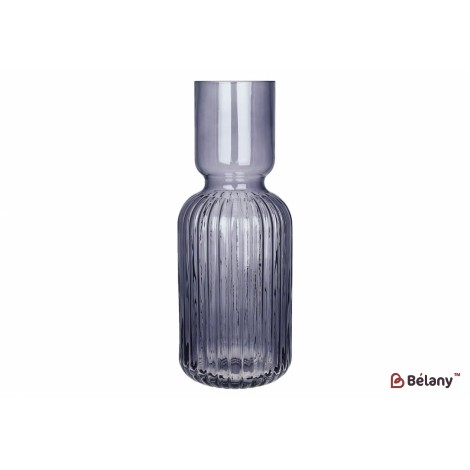 Ваза стеклянная Bottle grey D11*30см, цвет серо-синий