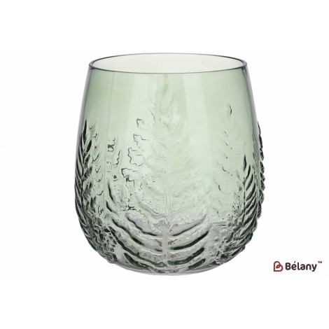 Ваза Leaf скло 19см, колір - зелений